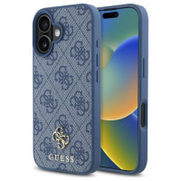 Guess HC PU 4G Small 4G and Classic Case for iPhone 16 MagSafe - Blue