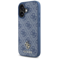 Guess HC PU 4G Small 4G and Classic Case for iPhone 16 MagSafe - Blue
