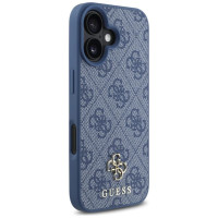 Guess HC PU 4G Small 4G and Classic Case for iPhone 16 MagSafe - Blue