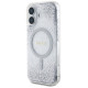 Guess HC Resin Bottom Glitter MagSafe case for iPhone 16 - silver