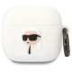 Karl Lagerfeld 3D Silicone NFT Case for AirPods 4 - White