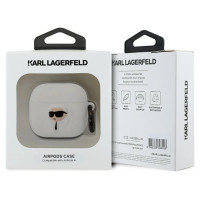 Karl Lagerfeld 3D Silicone NFT Case for AirPods 4 - White