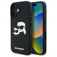 Karl Lagerfeld HC 3D Rubber Double Heads iPhone 16 Case - Black