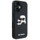 Karl Lagerfeld HC 3D Rubber Double Heads iPhone 16 Case - Black