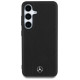Mercedes Leather Debossed Lines MagSafe case for Samsung Galaxy S25 - black
