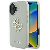 Guess Grained Big 4G Logo Small Classic Logo case for iPhone 16 - green