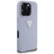 Guess Hot Stamp 4G Pattern Triangle Metal Logo iPhone 16 Pro Max Case - Purple