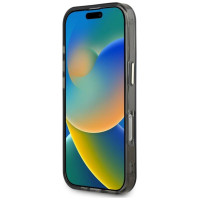 Guess IML Metal Mountain Logo MagSafe iPhone 16 Pro Case - Black