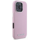 Karl Lagerfeld Saffiano Full Wrapped Elongated Metal Logo MagSafe iPhone 16 Pro Max Case - Pink