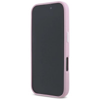 Karl Lagerfeld Saffiano Full Wrapped Elongated Metal Logo MagSafe iPhone 16 Pro Max Case - Pink