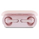 Guess Elongated Metalic Printed Logo Bluetooth TWS Headphones + Docking Station - Pink