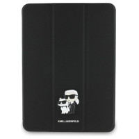 Karl Lagerfeld Saffiano Magnetic Karl & Choupette iPad Air 11" 2024 Book Cover Case - Black