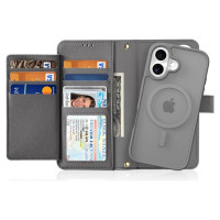 Dux Ducis Lawa Leather Case for iPhone 16 - Gray