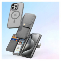 Dux Ducis Lawa Leather Case for iPhone 15 Pro Max - Gray