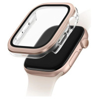 Uniq Voute Tempered Glass Case for Apple Watch 10 46mm - Rose Gold