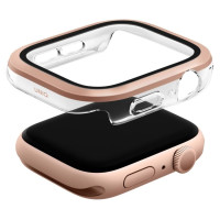 Uniq Voute Tempered Glass Case for Apple Watch 10 46mm - Rose Gold
