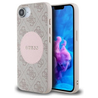 Guess 4G Circle Classic Logo MagSafe case for iPhone 16e - pink