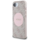 Guess 4G Circle Classic Logo MagSafe case for iPhone 16e - pink