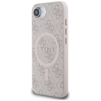 Guess 4G Ring Classic Logo MagSafe iPhone 16e Case - Pink