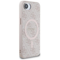 Guess 4G Ring Classic Logo MagSafe iPhone 16e Case - Pink