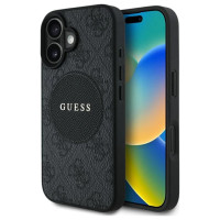 Guess 4G Circle Classic Logo MagSafe case for iPhone 16 - black