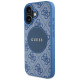 Guess 4G Circle Classic Logo MagSafe case for iPhone 16 - blue