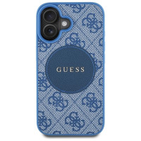 Guess 4G Circle Classic Logo MagSafe case for iPhone 16 - blue