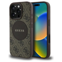 Guess 4G Circle Classic Logo MagSafe case for iPhone 16 Pro - brown