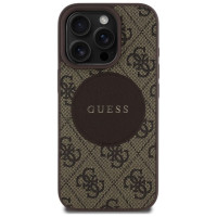 Guess 4G Circle Classic Logo MagSafe case for iPhone 16 Pro - brown