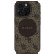 Guess 4G Circle Classic Logo MagSafe case for iPhone 16 Pro - brown