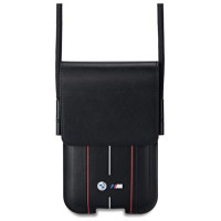 BMW Phone Pouch Red Stripes Phone Bag - Black