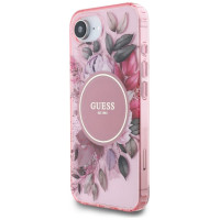 Guess IML Flowers MagSafe iPhone 16e Case - Pink