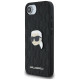 Karl Lagerfeld Monogram Karl Head Pin iPhone 16e Case - Black