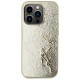 Karl Lagerfeld Wrinkled Metal Signature iPhone 15 Pro Max Case - Gold