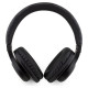 Guess Leather Tone On Tone Script Bluetooth 4G Over-Ear Headphones - Black