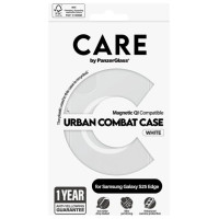 Panzerglass CARE by PanzerGlass Flagship Urban Combat White QI Case for Samsung Galaxy S25 Edge - Transparent
