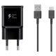 Samsung EP-TA200EBE USB-A 15W wall charger with EP-DR140ABE USB-A - USB-C cable (OOB Bulk - replacement packaging) - black
