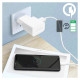 Samsung EP-TA200EWE USB-A 15W wall charger with EP-DR140AWE USB-A - USB-C cable (OOB Bulk - replacement packaging) - white