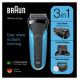 Braun el.skuveklis  310BT, melns/zils - 310BT