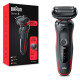 Braun Series 5 skuveklis AutoSense, sarkans - 51-R1000s