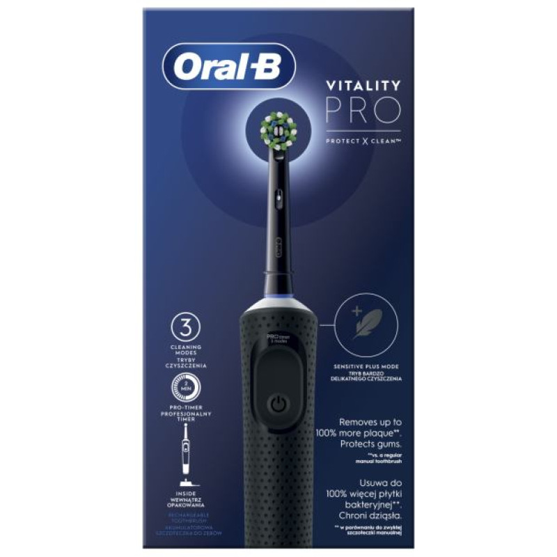 Braun Vitality PRO el.zobu birste, melna - D 103.413.3 Black