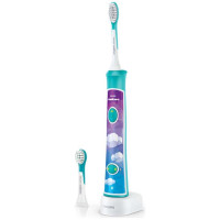 Sonicare zobu birste bērniem 3+ ar bluetooth un 8 maināmiem  dizainiem, zils - HX6322/04