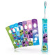 Sonicare zobu birste bērniem 3+ ar bluetooth un 8 maināmiem  dizainiem, zils - HX6322/04