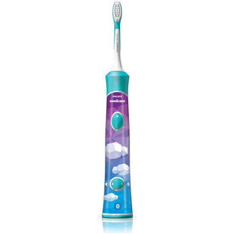 Sonicare zobu birste bērniem 3+ ar bluetooth un 8 maināmiem  dizainiem, zils - HX6322/04