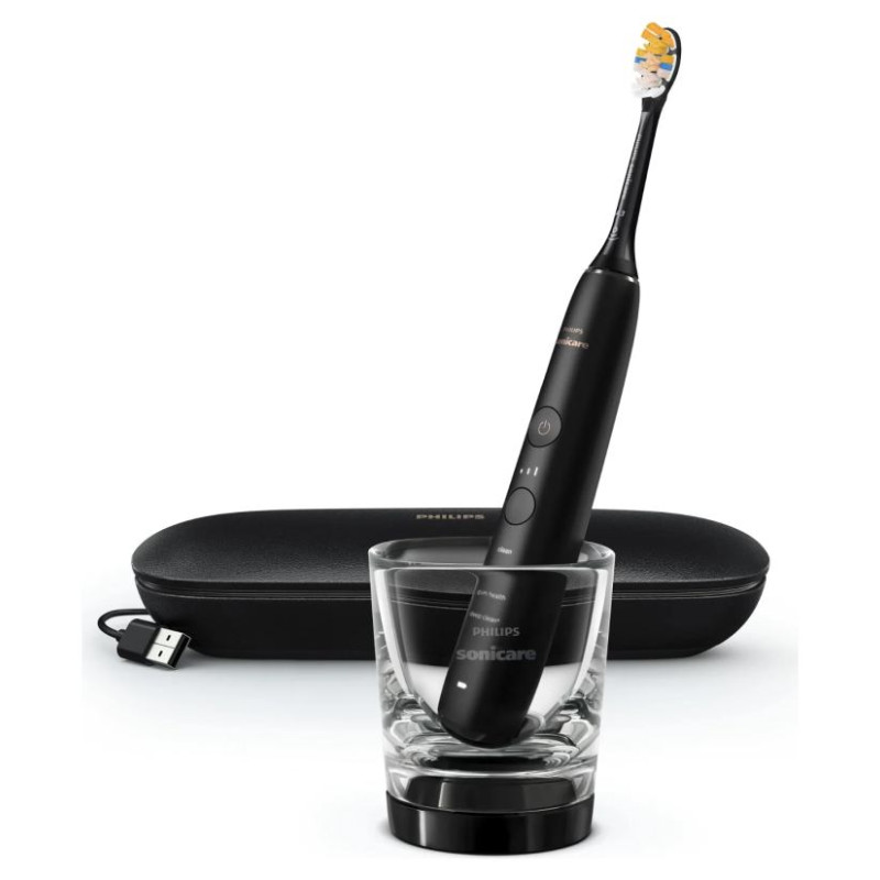 Sonicare zobu birste DiamondClean 9000 ar īpa&scaron;u lietotni, melna - HX9911/17
