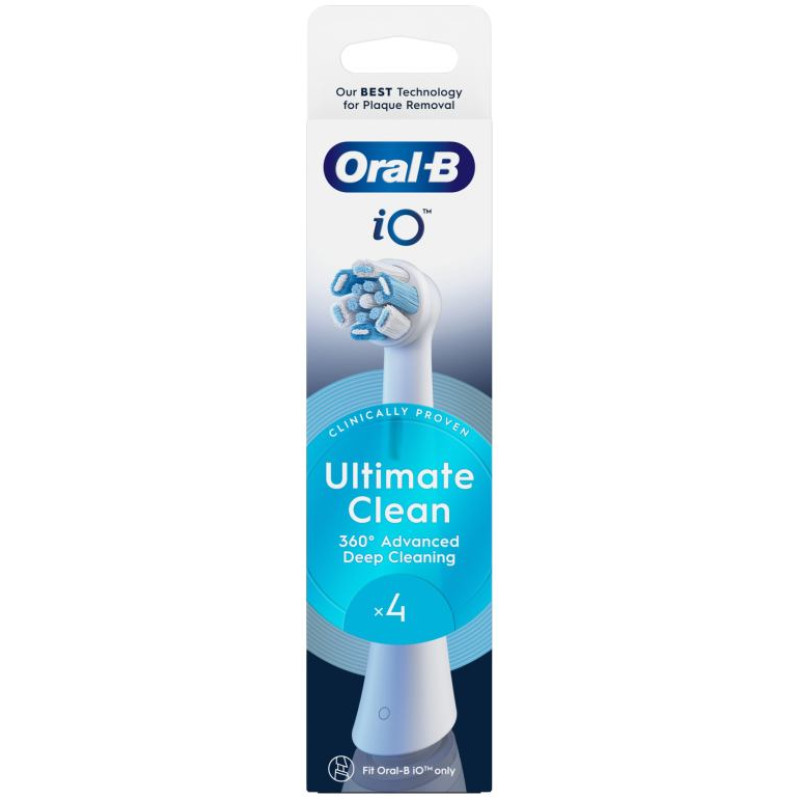 Braun CWF-4 Oral-B UltimateClean zobu birstes uzgaļi, balti, 4 gab. - iO RB CWF-4