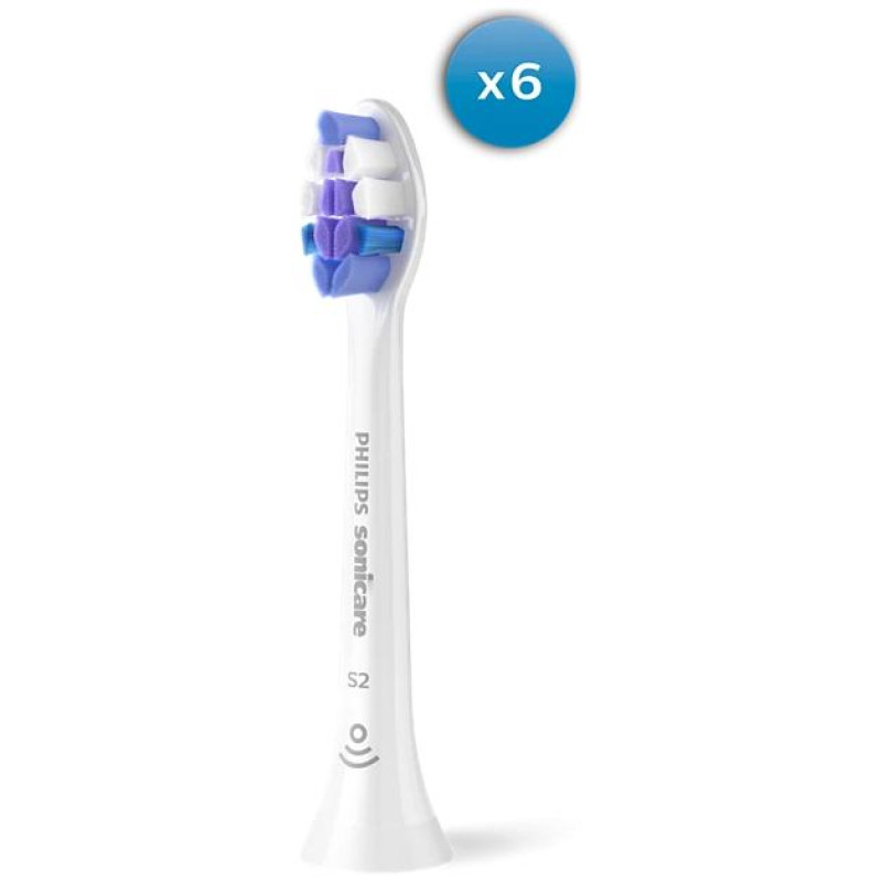 Sonicare S2 Sensitive zobu birstes uzgalis, 6 gab, balts - HX6056/87