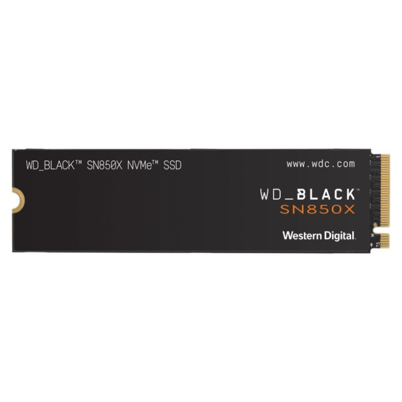 Western Digital SSD|WESTERN DIGITAL|Black SN850X|1TB|M.2|PCIE|NVMe|Write speed 6300 MBytes/sec|Read speed 7300 MBytes/sec|2.38mm|TBW 600 TB|WDS100T2XHE