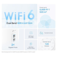 Tp-Link Wireless Router|TP-LINK|Wireless Router|1500 Mbps|Mesh|Wi-Fi 6|1x10/100/1000M|1x2.5GbE|DHCP|DECOX10(3-PACK)