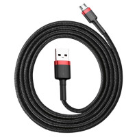 Baseus Cafule Cable CAMKLF-B91 USB-A / micro USB 2.4A 1 m - black and red